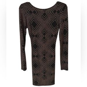 Privy Black Long Sleeve Sequin Dress Size 1
